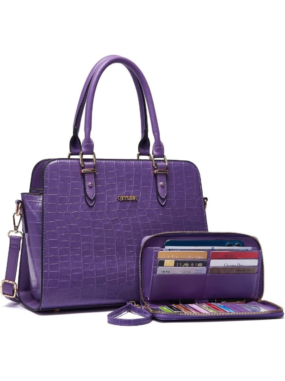 Stylish Women's Satchel Handbag & Wallet Set - Chic Tote Bag for Everyday Use